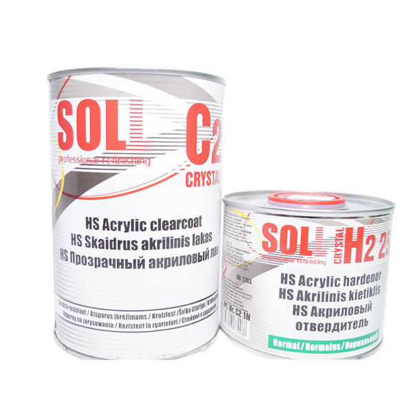 Лак акриловый HS SOLL C2, 1л c отвердителем H2 25 Normal, 0,5 л